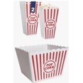 thumbnail image 3 of Retro Popcorn Set Bowl Plastic Classic Tub Red & White Striped Container Container Movie Theater Bucket Reusable Set Of 5, 3 of 6