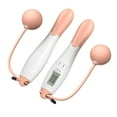 thumbnail image 4 of ziyahi PVC Digital Counter Cordless Jump Rope Jump Rope Workout Training Tool For Exercising Every Day Eliminate Body Adipose Pink White, 4 of 6