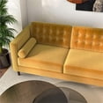 thumbnail image 3 of Pemberly Row Mid-Century Velvet Pillow Back Right-Facing Sectional in Gold, 3 of 7