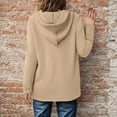 thumbnail image 4 of Towmus Women's Hoodie Oversized Waffle Knit Tops Henley Casual Shirts Long Sleeve Button V Neck Solid Color Casual Tunic Sweatshirt S-5XL, 4 of 7