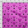 thumbnail image 3 of oneOone Tissu Polyester Spandex Rose Fuchsia Kawai Matériel de Robe Tissu Imprimé Tissu au Mètre 56 Pouces de Large, 3 of 5