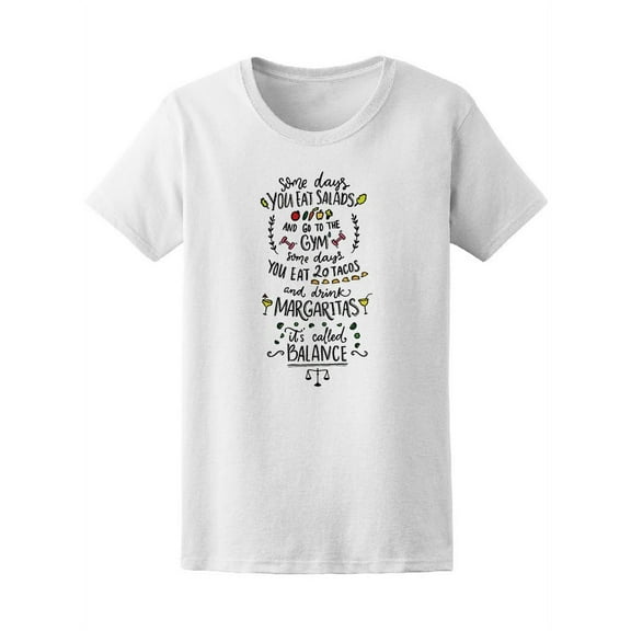 Funny Quote Healthy Lifestyle Tee Women's -Image by Shutterstock