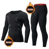 YueHuiYing Long Johns for Men's Comfortable Fit Men's Thermal Underwear Lined Top and Bottom Set for Winter