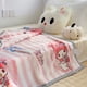 thumbnail image 1 of Manta de terciopelo Coral de Hello Kitty de Disney Stitch Sanrio Cinnamoroll Kuromi, mantas para el hogar y la oficina, colcha, sábanas para decoración del dormitorio, 1 of 4