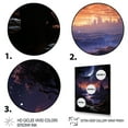 thumbnail image 3 of Designart "Star Gazing Space Asteroids II" Astrology Floater Framed Canvas Wall Art, 3 of 7