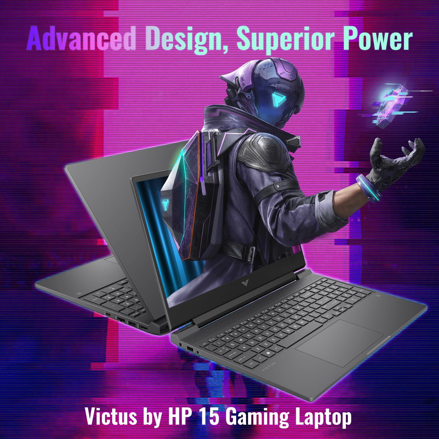HP Victus 15 Intel i5-13420H (Beats Intel i7-12650H), NVIDIA RTX 4050 Gaming Laptop, 15.6 FHD 144Hz IPS, 32GB RAM, 1TB SSD, Wi-Fi 6, Backlit KB, Win11 Home, Bundle with PCO Notebook Folding Radiator