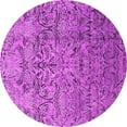 thumbnail image 1 of Ahgly Company Indoor Round Oriental Pink Industrial Area Rugs, 5' Round, 1 of 4