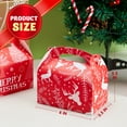 thumbnail image 5 of Joyfy 24 Pcs 3D Christmas House Gift Boxes for Holiday Xmas Presents, Goodie Paper Boxes, School Classroom Party Favor Supplies, Candy Treat Cardboard Cookie Wrapping Boxes, 5 of 10