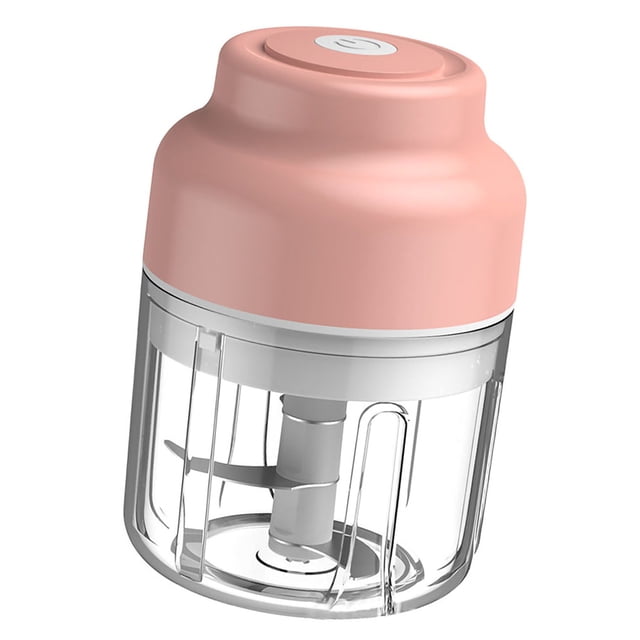 Injueey Picadora de verduras, picadora de ajo eléctrica USB, molinillo de cocina recargable inalámbrico Herramientas y accesorios para hornear Rosado 250ml Injueey HA003936-04B