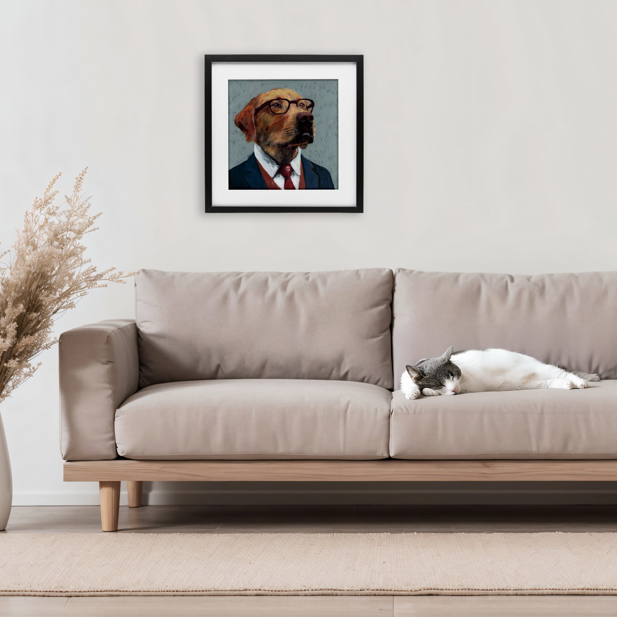 Stupell Industries Bark Kent Portrait Black Framed Print Under Glass, design by Studio Bautista