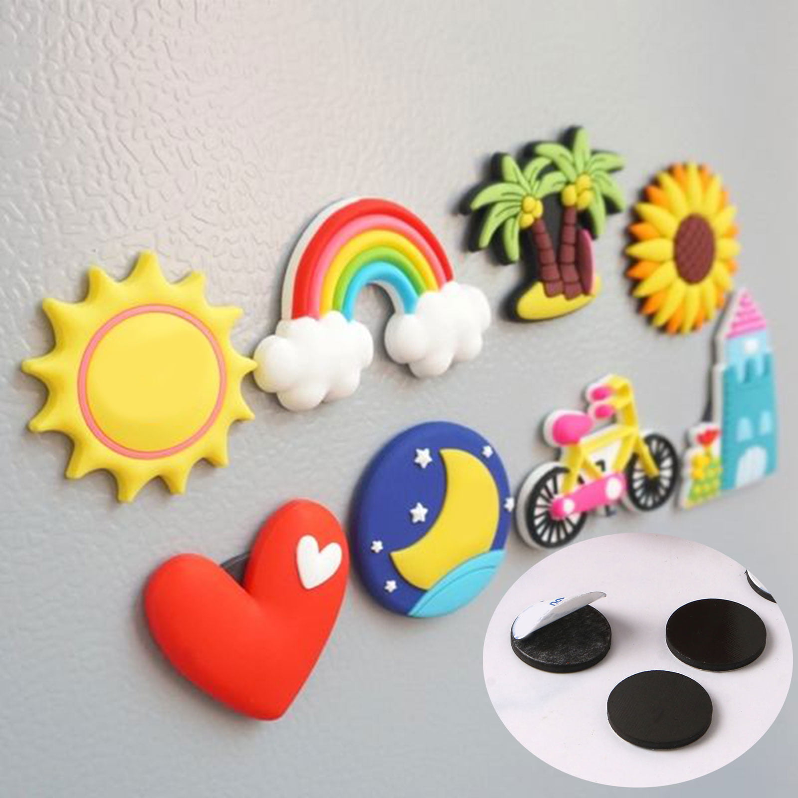 5/25PCS self adhesive disc magnets round rubber magnetic craft