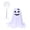 B, variant on Halloween Decorations-Retractable Standing Ghost Decor with Mini Black Bow,7 Spooky Face Fabric Ghost Statues,Adjustable Height Lawn Porch Party Scene Decor Halloween Outdoor Decorations