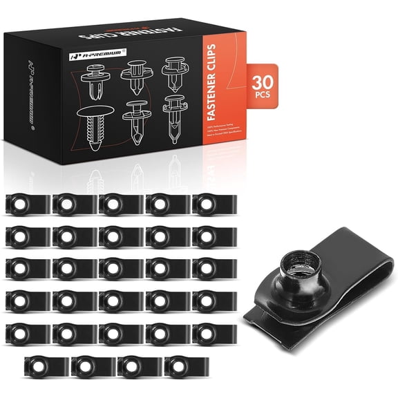 A-Premium 30 PCS Retainer Clip Fasteners Compatible with Chevrolet Equinox, Traverse, Tahoe, Colorado, Suburban, Blazer & GMC & Buick & Cadillac & Oldsmobile & Pontiac - for M8-1.25 Screw