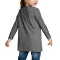 thumbnail image 7 of dazeni Girls Lightweight Long Sleeve Cardigan Solid Casual Ribbed Knit Open Front Cardigans with Pockets Spring Clothes Gray 13 Years, 7 of 7