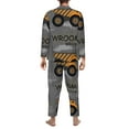 thumbnail image 5 of Kll Construction Machines Sleepwear Mens Flannel Pajamas,Long Cotton Pj Set, 5 of 9