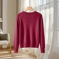 thumbnail image 6 of CBASIHI Womens Sweaters Casual Crew Neck Long Sleeve Pullover Fall Knit Tops M, 6 of 6