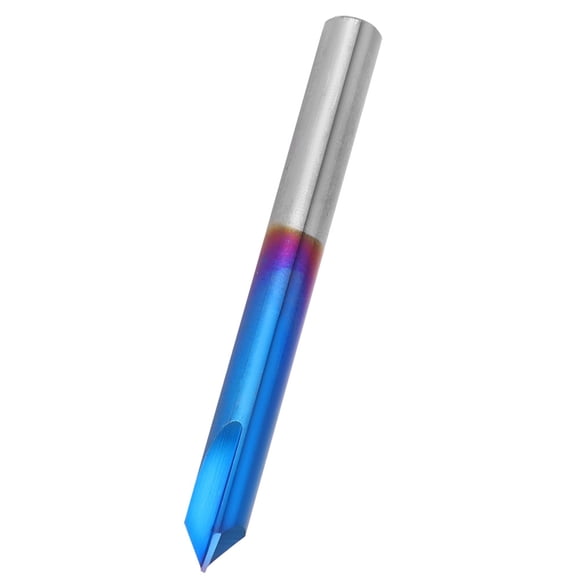 End Mill 90 Degree Chamfer End Mills 2 Flutes Cutter Carbide Chamfering Mill Blue Coating Chamfer End Mill Hand Tool, Chamfer Cutter End Mill