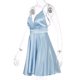 thumbnail image 4 of Gibobby Vestido De Mujer De Corte Vestido ajustado sexy sin mangas con tirantes y cuello en V de color sólido a la moda para mujer(Azul,M), 4 of 5