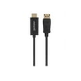 thumbnail image 2 of Manhattan DisplayPort 1.1 to HDMI Cable, 1080p@60Hz, 1m, Male to Male, DP With Latch, Black, Not Bi-Directional, Three Year Warranty, Polybag - Adapter cable - DisplayPort male latched to HDMI male - 3.3 ft - black - molded, 1080p support, 2 of 5