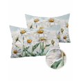 thumbnail image 6 of Outdoor Pillow Covers Throws Watercolor White Daisy Floral,Waterproof Pillow Cases Pack of 2 Pastoral Plant on Farm Wood Grain,Durable Cushion Cover Pillowcase for Patio Balcony Couch Garden, 6 of 7
