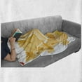 thumbnail image 6 of Summer Soft Flannel Fleece Blanket, Sand Castle Kingdom Summer Season Hobby Activity on the Beach Children Game Design, Cozy Plush for Indoor and Outdoor Use, 70" x 90", Pale Yellow, by Ambesonne, 6 of 6