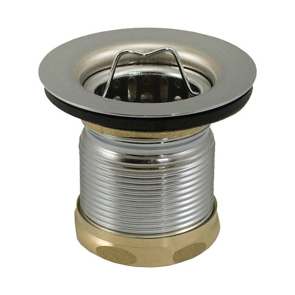 Thrifco Plumbing 9401800 Jr. Duo Kitchen Sink Basket Strainer Assembly 2-1/2 Inch Deep (Chrome)