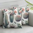 thumbnail image 3 of ONETECH Set of 2 Cacti in Bloom Short Plush Pillowcase Home Furnishing 18x18in, 3 of 7