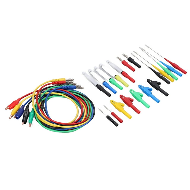 Kit de Test de Prise Banane, Kits de Test Électroniques Professionnels Lectures Rapides et Précises Bonne Conductivité Prise 4mm PVC avec Boîte en Plastique pour Maisons pour Industrie