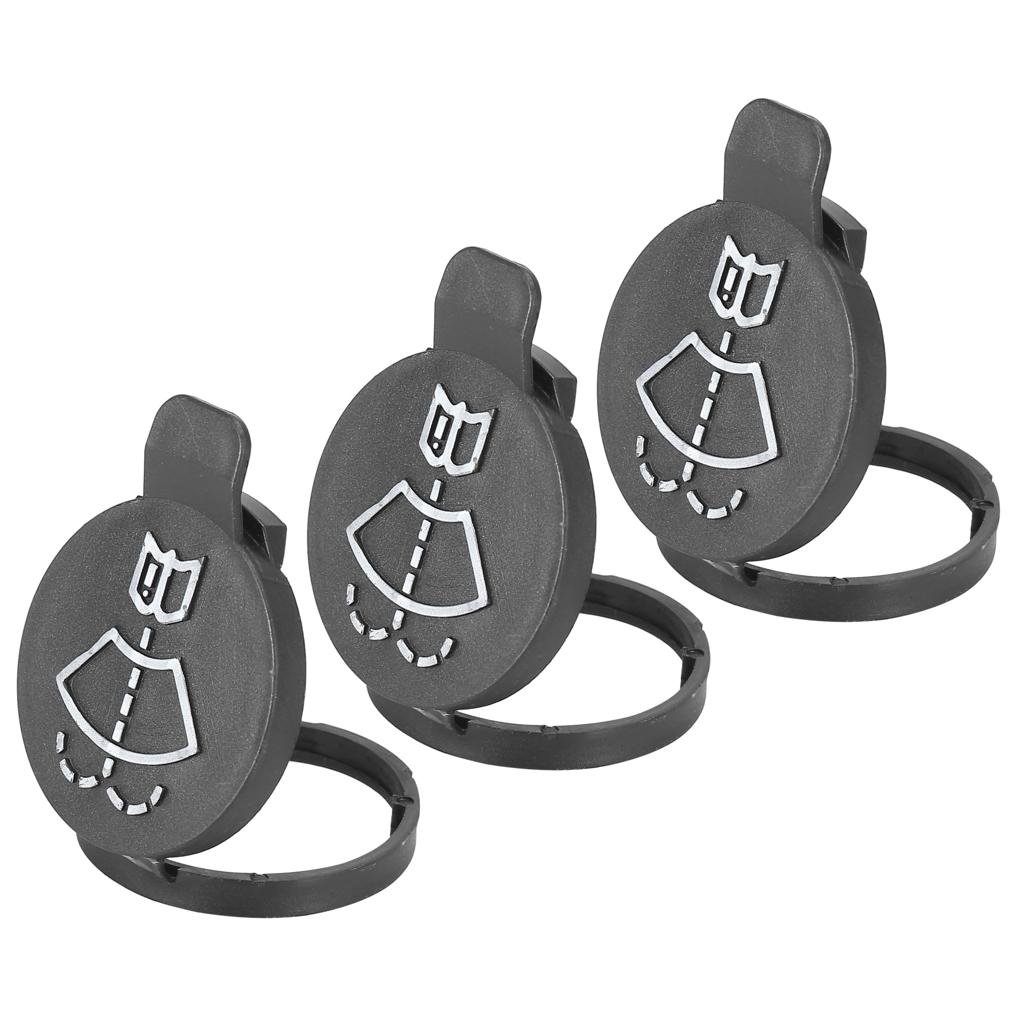 3pcs Black 13227300 12788573 Windshield Washer Fluid Reservoir Cap for Chevrolet for GMC for Cadillac for Buick