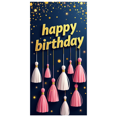thumbnail image 3 of LUUFILx Happy Birthday Backdrop Banner Party Decoration with Tassels Background Banner Display Photography Props Celebration Supplies Décor, 3 of 8