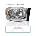 thumbnail image 3 of Spec-D Tuning Chrome Housing Headlights w/ Amber Compatible with 2006-2008 Dodge Ram 1500, 2006-2009 Dodge Ram 2500 3500, L+R Pair Head Lights Lamps Assembly, 3 of 6
