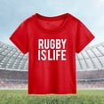 thumbnail image 2 of Shirts For Girls 5T American Football Fans Sports Gift Top Summer Kids Character Football Letter Printing Short Sleeve Out Wear T Shirt Red, 9-10 Years, 2 of 3