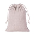 thumbnail image 1 of Ruiboury Cotton Linen Storage Bag Reusable Rectangular Solid Color Jewelry Underwear Cosmetic Household Drawstring Pouch Pocket 13x18cm, 1 of 1