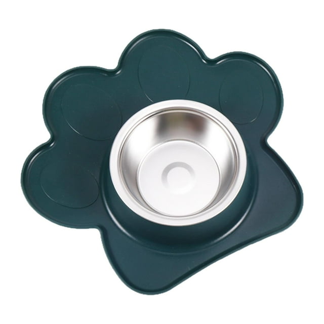 Tazón de Comida para Perros Sunnimix Alfombrilla de Silicona Antideslizante Acero Inoxidable