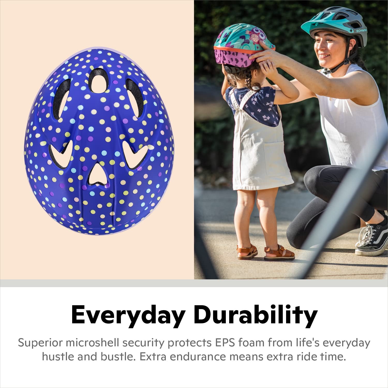 Schwinn Infant Bike Helmet Classic Design Ages 0 3 Years Purple Polkadots Walmart