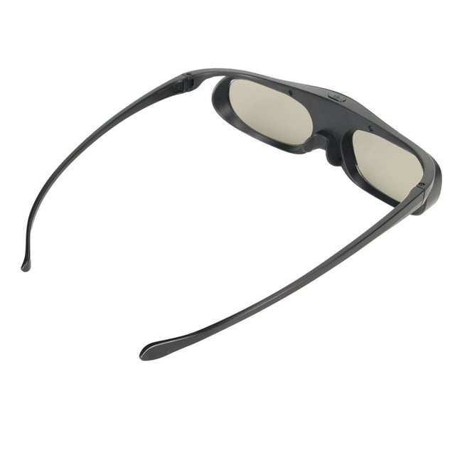 3D Active Shutter Glasses, 3D Glasses Black DLP Link Rechargeable Long Battery Life for 3D DLP Projectors