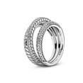 thumbnail image 1 of New 925 Sterling Silver Rings Stackable Infinite Heart Flower Crown For Women Original Silver 925 Wedding Ring Jewelry Gift R0031 7, 1 of 6