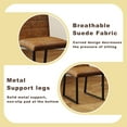 thumbnail image 6 of Dining Chairs Set of 4 Upholstered Modern Brown Backrests Black Metal Legs for Dining Room Table Kitchen Restaurant Office Farmhouse, 6 of 7