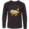 thumbnail image 3 of Inktastic Happy Birthday Jesus Nativity Christmas Long Sleeve Youth T-Shirt, 3 of 5