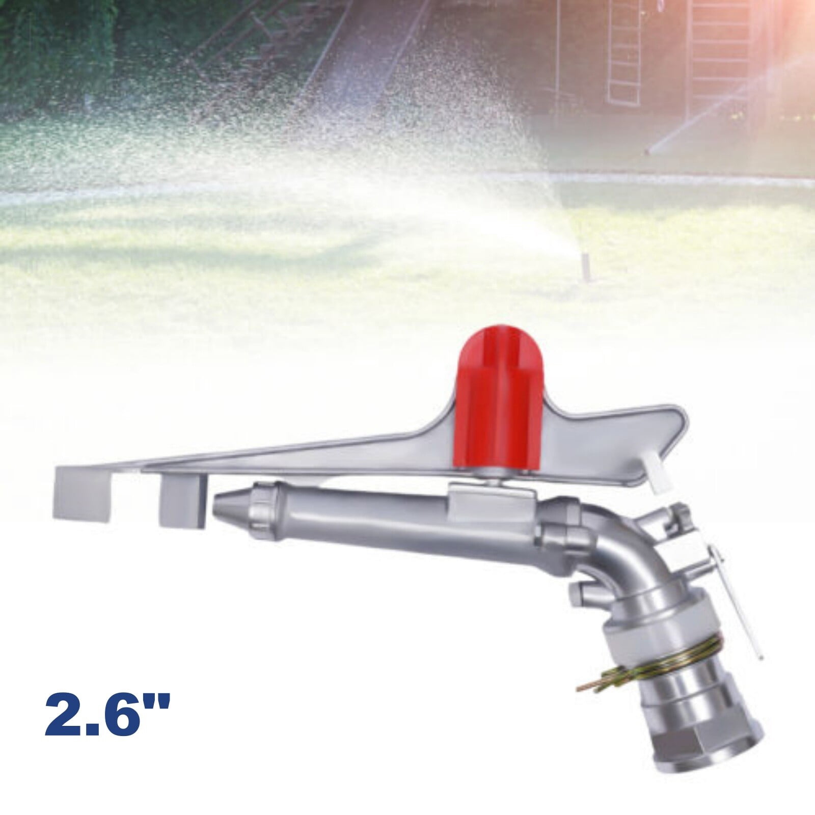 2" 360° Adjustable Impact Sprinkler Large Area Water Irrigation Spray Gun Head for Factories, Mines