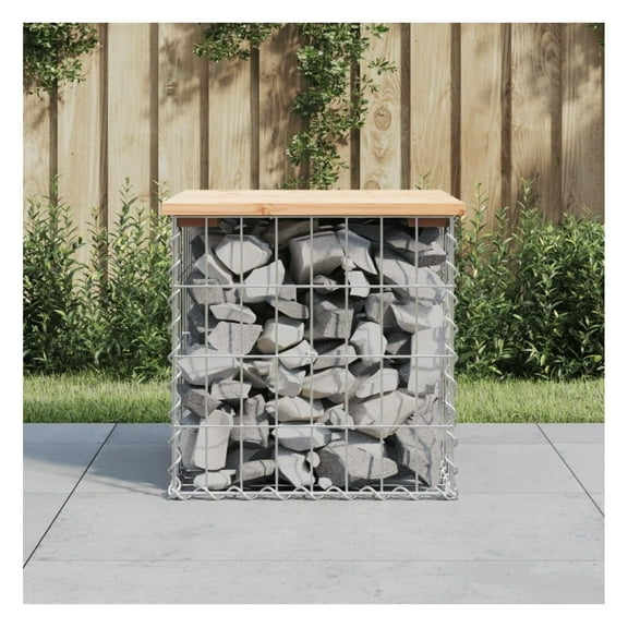 Patio Gabion Design 16.9"x17.3"x16.5" Solid Wood Pine Brown