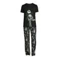thumbnail image 2 of Nightmare Before Christmas Men’s Jack Skellington Tee and Pants Sleep Set, 2-Piece, Sizes S-2XL, 2 of 5