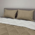 thumbnail image 2 of Earth Tones Comforter & Sham Bedding Set, Geometric Wavy Trippy Triangles Fractal Unusual Graphic Composition, 3 pcs Duvet Set Microfiber Filling Quilt, 5 Sizes, Umber Pale Yellow, by Ambesonne, 2 of 4