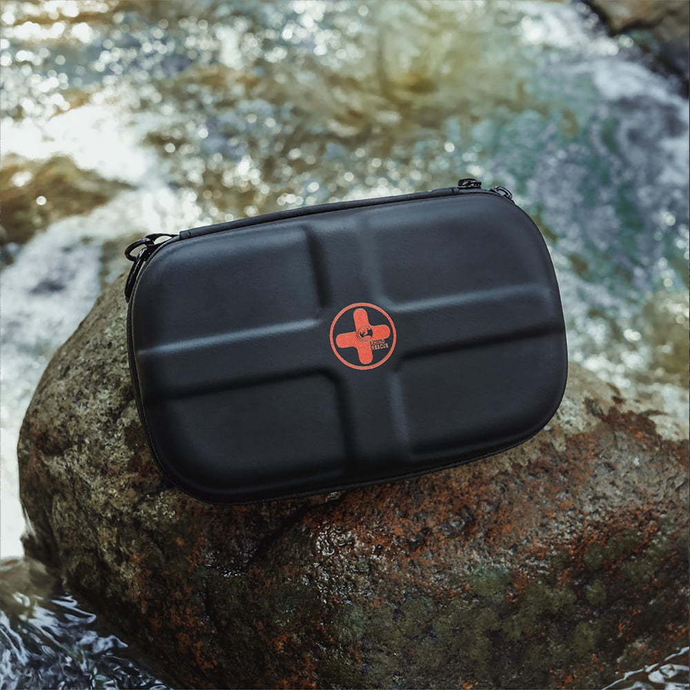 RHINO RESCUE Emergency First Aid Kit, Waterproof & Portable, for Travel, Home, Car, Camping, Hiking (Black)