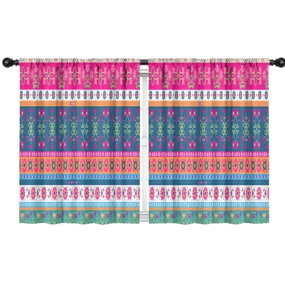 Blackout Kids Curtains,Boho Bohemia Pioneer Flower Childrens Insulated Curtains Set Of 2,Bedroom Essentials,Toddler Room Decor 42"x54"(106x137cm)