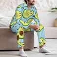 thumbnail image 7 of Sikiie Avocado and Hearts Mens Pajama Set, Soft Warm Long Sleeve Sleepwear, Cozy Button-Down Pjs for Men-X-Large, 7 of 7
