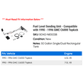 thumbnail image 2 of Fuel Level Sending Unit - Compatible with 1990 - 1996 GMC C6000 Topkick 1991 1992 1993 1994 1995, 2 of 2