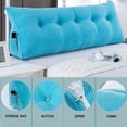 thumbnail image 5 of Large Filled Triangular Sofa Bed Back Cushion Positioning Support Backrest Pillows Reading Pillows with Removable Cover Sky Blue Twin, 5 of 6