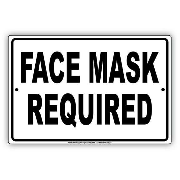 Mask Required For Your Safety And Others Protection Required Health and Safety Unique Aluminum Metal Sign 8"x12"