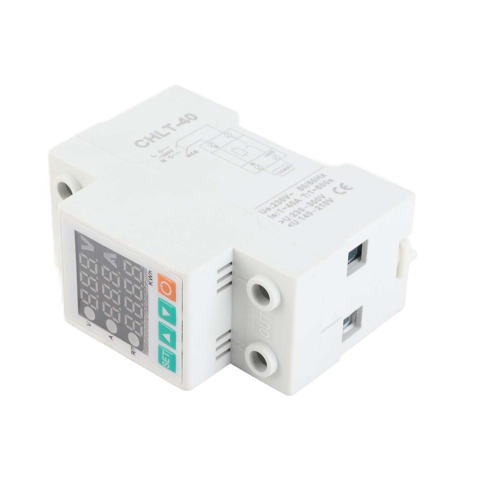 Intelligent Three Display Adjustable Voltage Protector Intelligent Over Voltage Under Voltage Over Current Protect Device Home Self Resetting Voltage Protector